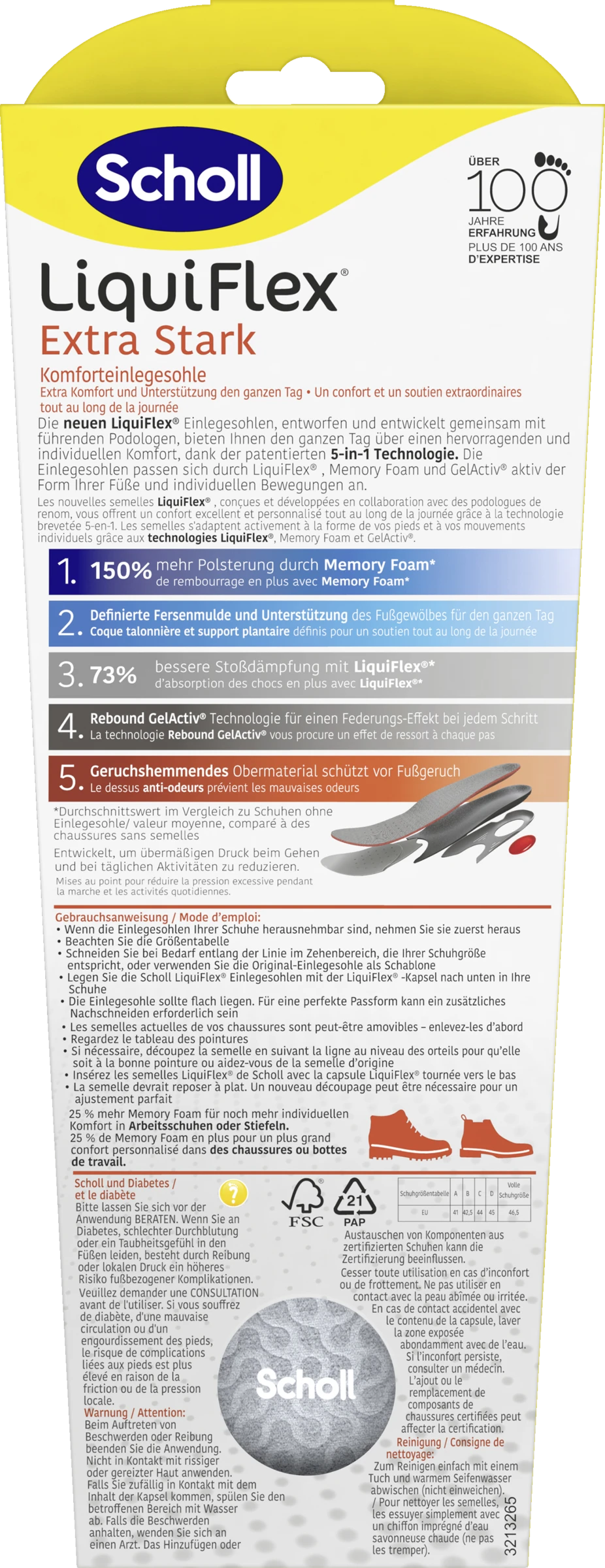 Scholl LiquiFlex Extra Stark Komforteinlegesohle Größe 41- 46,5 3 Scholl LiquiFlex Extra Stark Komforteinlegesohle Größe 41- 46,5 – Bild 3