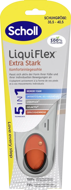 Scholl LiquiFlex Extra Stark Komforteinlegesohle Größe 35,5 - 40,5