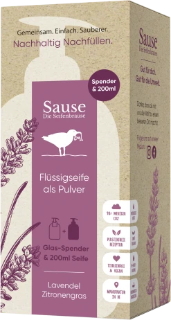 SAUSE SEIFENBRAUSE Starter-Set Flüssigseife Als Pulver Lavendel Zitronengras -NIVEA SHOP MAM 8491880 SHOP IMAGE 1.4