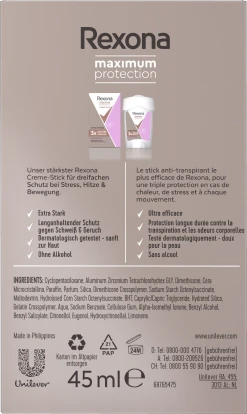 Rexona Deo Creme Stick Women Maximum Protection Confidence Anti-Transpirant, 45 Ml -NIVEA SHOP MAM 8518231 SHOP IMAGE 1.4 1