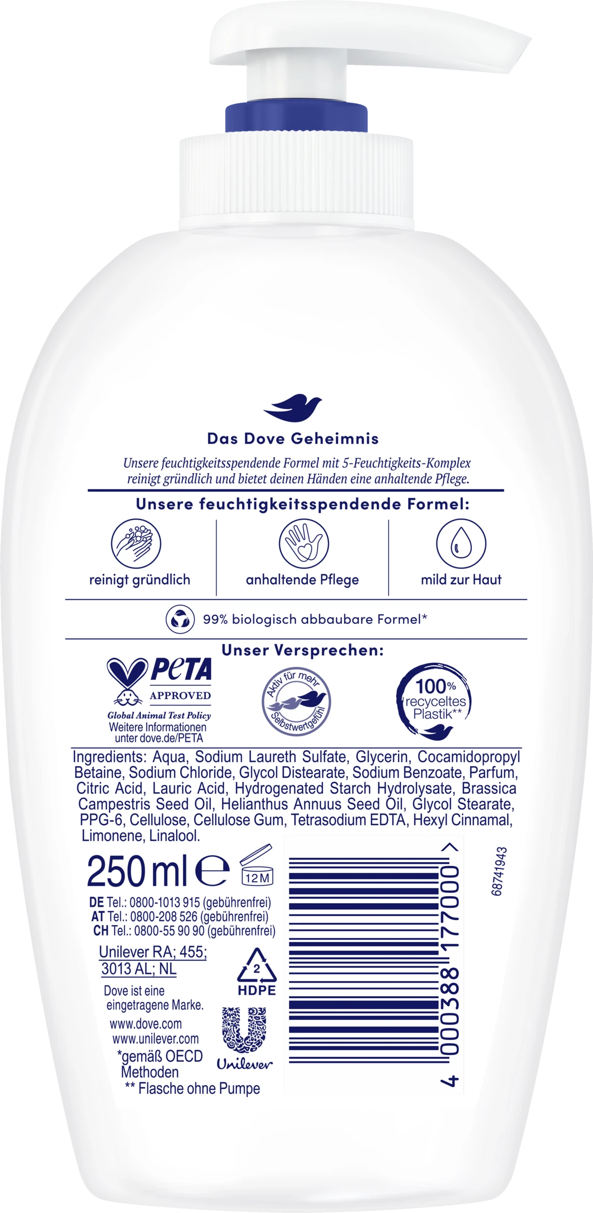 DOVE Pflegende Hand-Waschlotion Seifenspender 2 DOVE Pflegende Hand-Waschlotion Seifenspender – Bild 2