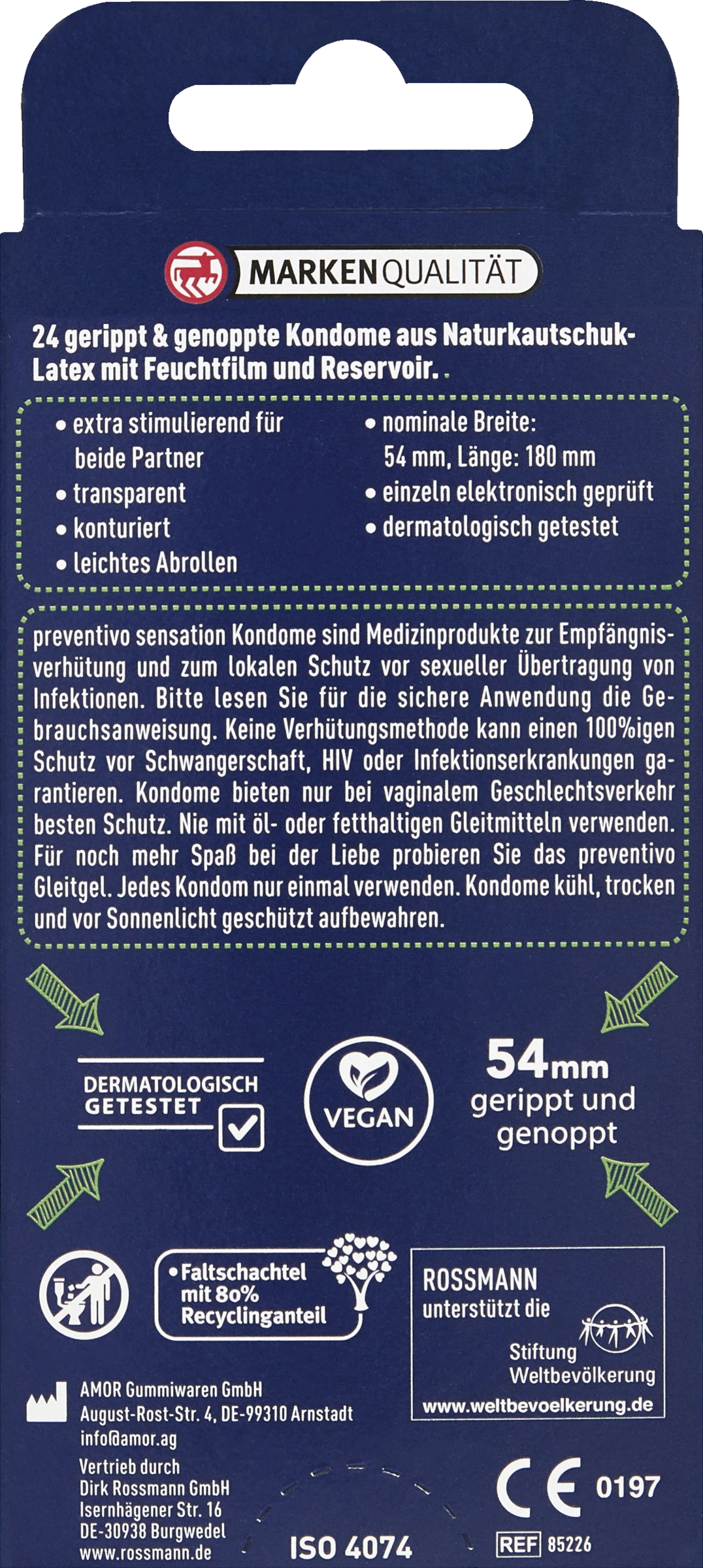 Preventivo Sensation Kondome Gerippt Und Genoppt 2 Preventivo Sensation Kondome Gerippt Und Genoppt – Bild 2