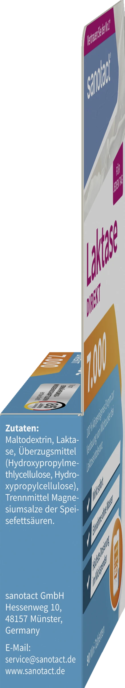 Sanotact® Laktase 7.000 Direkt Mini-Tabletten 3 Sanotact® Laktase 7.000 Direkt Mini-Tabletten – Bild 3
