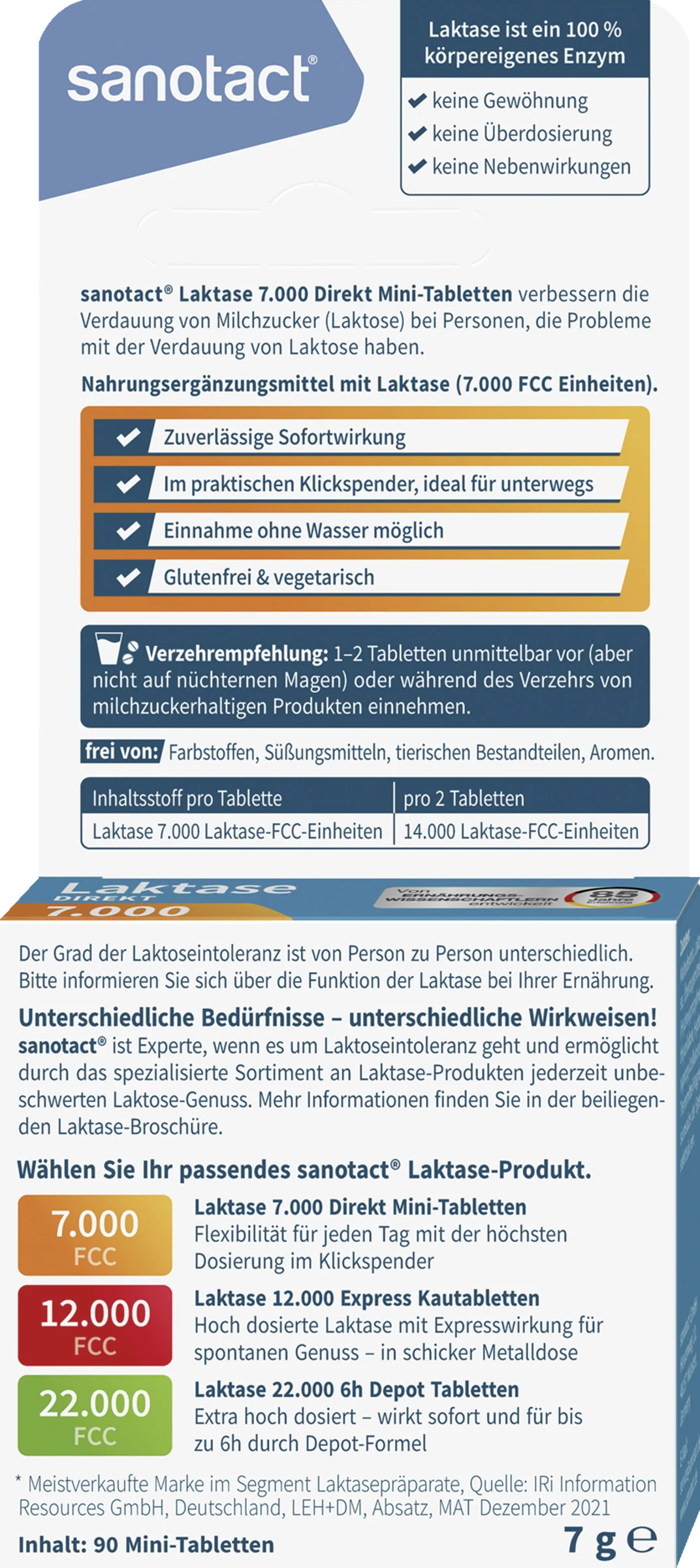 Sanotact® Laktase 7.000 Direkt Mini-Tabletten 5 Sanotact® Laktase 7.000 Direkt Mini-Tabletten – Bild 5