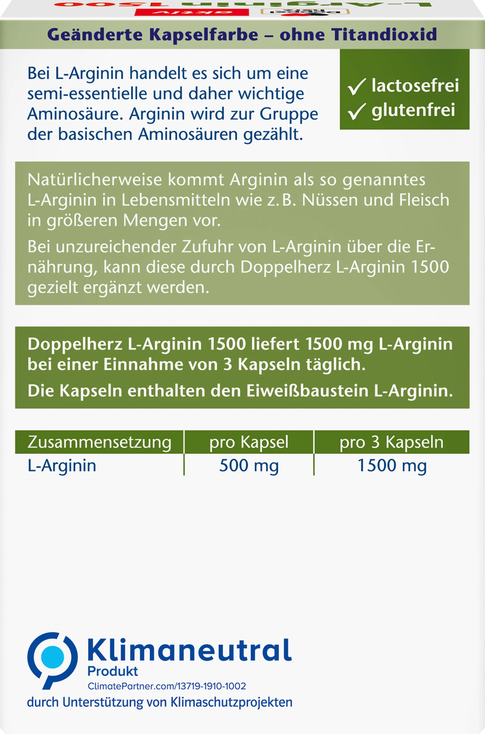 Doppelherz L-Arginin 1500 Kapseln 4 Doppelherz L-Arginin 1500 Kapseln – Bild 4