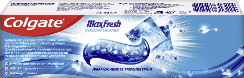 Colgate® Max Fresh Cooling Crystals Zahnpasta Cool Mint 2 Colgate® Max Fresh Cooling Crystals Zahnpasta Cool Mint – Bild 2