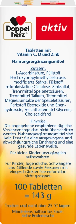 Doppelherz Vitamin C 1000 + D3 + Zink Depot -NIVEA SHOP MAM 8641970 SHOP IMAGE 1.4