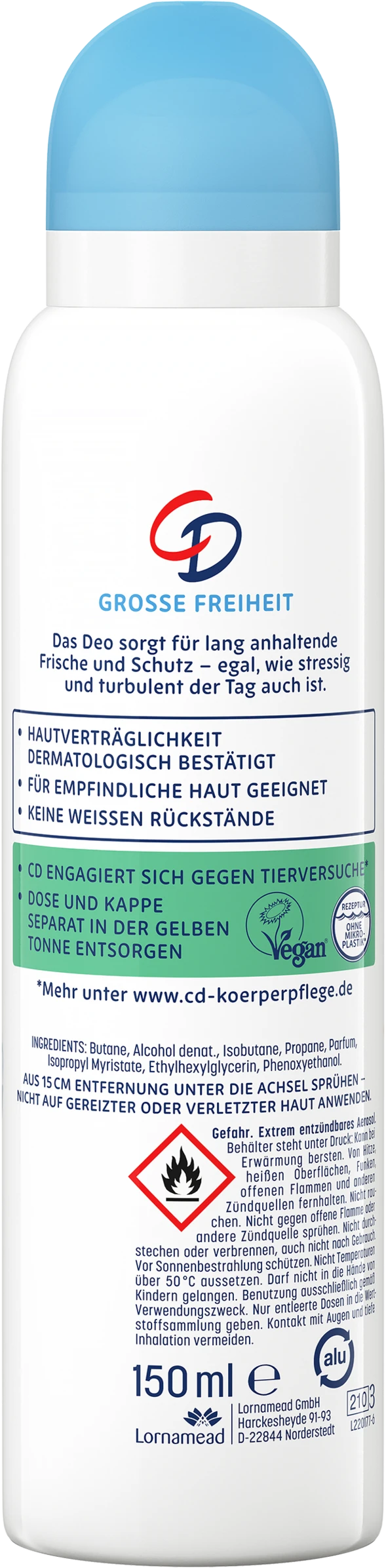 CD 24h Deodorant Spray Große Freiheit 2 CD 24h Deodorant Spray Große Freiheit – Bild 2
