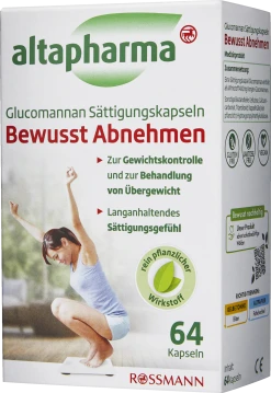 Altapharma Bewusst Abnehmen Glucomannan Sättigungskapseln
