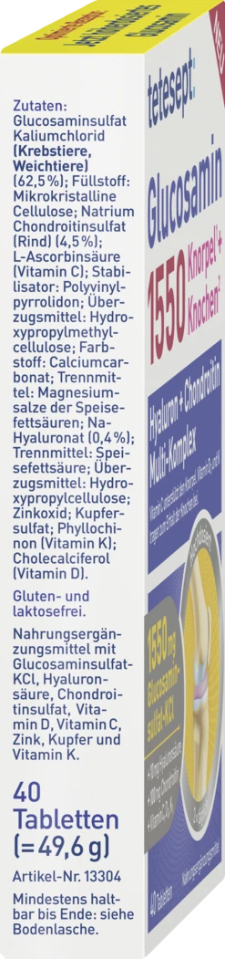 Tetesept Glucosamin 1550 Für Knorpel + Knochen -NIVEA SHOP MAM 8689499 SHOP IMAGE 1.4