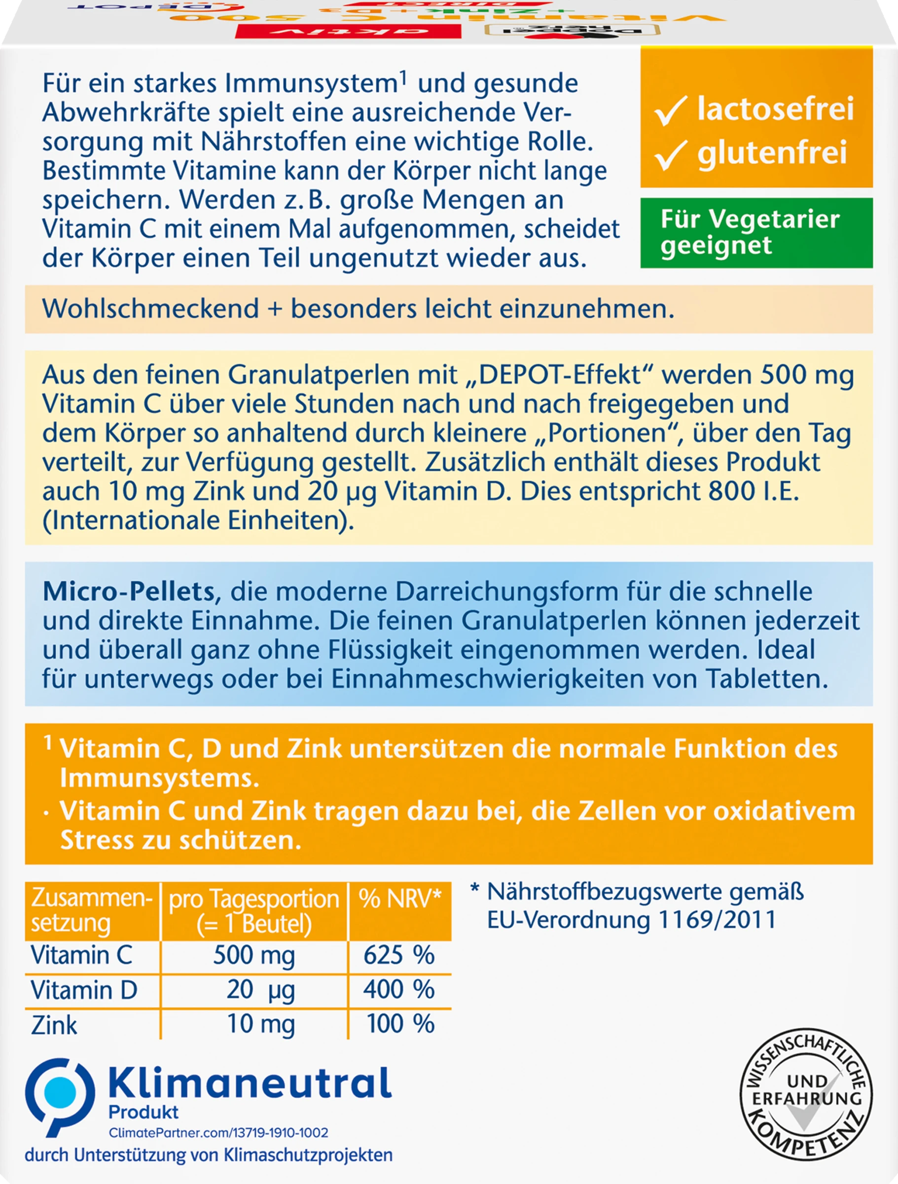 Doppelherz Aktiv Vitamin C 500 Direct + Zink + D3 4 Doppelherz Aktiv Vitamin C 500 Direct + Zink + D3 – Bild 4