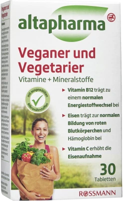 Altapharma Veganer Und Vegetarier Vitamine + Mineralstoffe