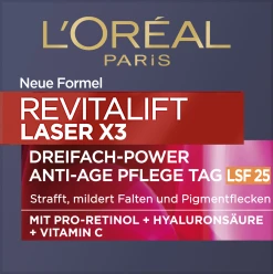 L’Oréal Paris Revitalift Laser X3 Dreifach-Power Anti-Age Pflege Tag LSF25