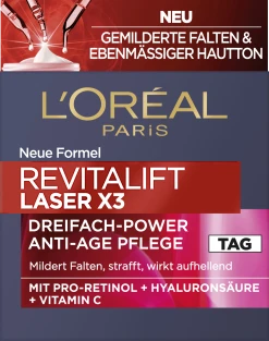 L’Oréal Paris Revitalift Laser X3 Dreifach-Power Anti-Age Pflege Tag