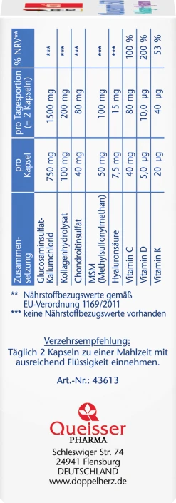 Doppelherz Aktiv Glucosamin 1500 + Kollagen + Hyaluron + Vitamin C Kapseln -NIVEA SHOP MAM 8785160 SHOP IMAGE 1.4