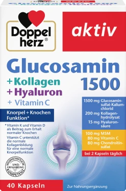NIVEA SHOP 23 Doppelherz Aktiv Glucosamin 1500 + Kollagen + Hyaluron + Vitamin C Kapseln