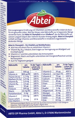 Abtei A-Z Komplett Langzeit-Multivitamine -NIVEA SHOP MAM 8807937 SHOP IMAGE 1.4