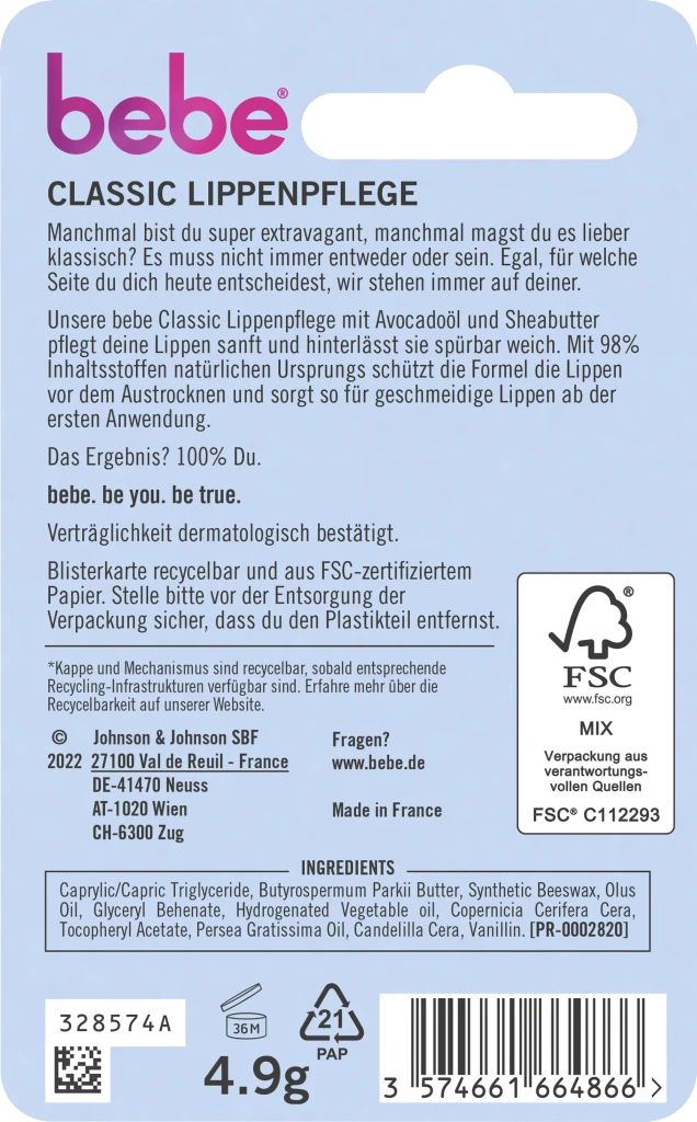 Bebe Lippenpflege Classic 2 Bebe Lippenpflege Classic – Bild 2