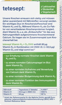 Tetesept Vitamin K2 + D3 2500 Mini-Tabletten 7 Tetesept Vitamin K2 + D3 2500 Mini-Tabletten -NIVEA SHOP MAM 8998477 SHOP IMAGE 1.4