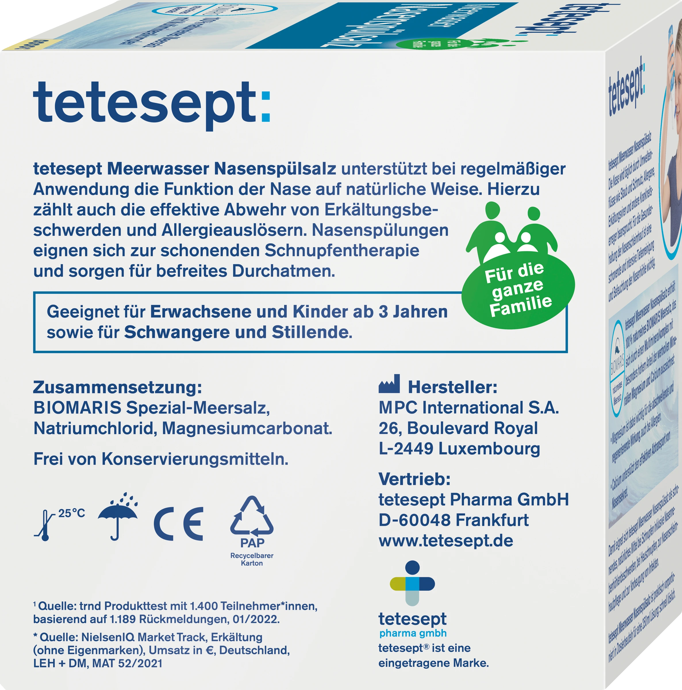 Tetesept Meerwasser Nasenspülsalz 2 Tetesept Meerwasser Nasenspülsalz – Bild 2