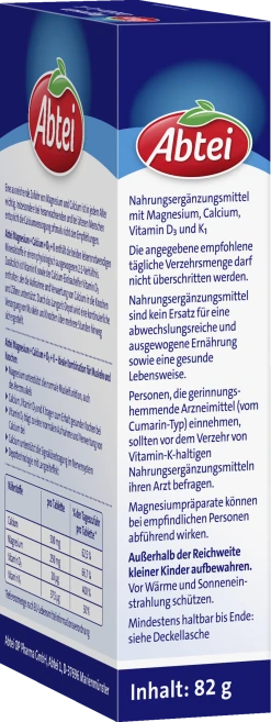 Abtei Magnesium Calcium + D3 + K Tabletten -NIVEA SHOP MAM 9076793 SHOP IMAGE 1.4