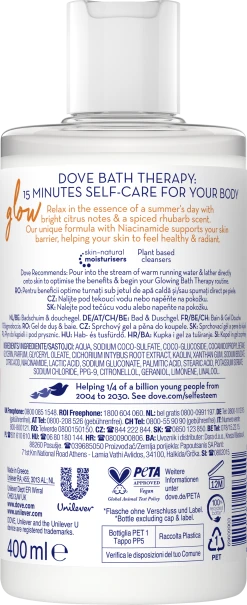 DOVE Glow Bath & Shower Gel Blood Orange & Spiced Rhubarb Scent -NIVEA SHOP MAM 9166779 SHOP IMAGE 1.4