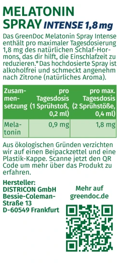 GreenDoc Melatonin Spray Intense 1,8 Mg -NIVEA SHOP MAM 9237977 SHOP IMAGE 1.4