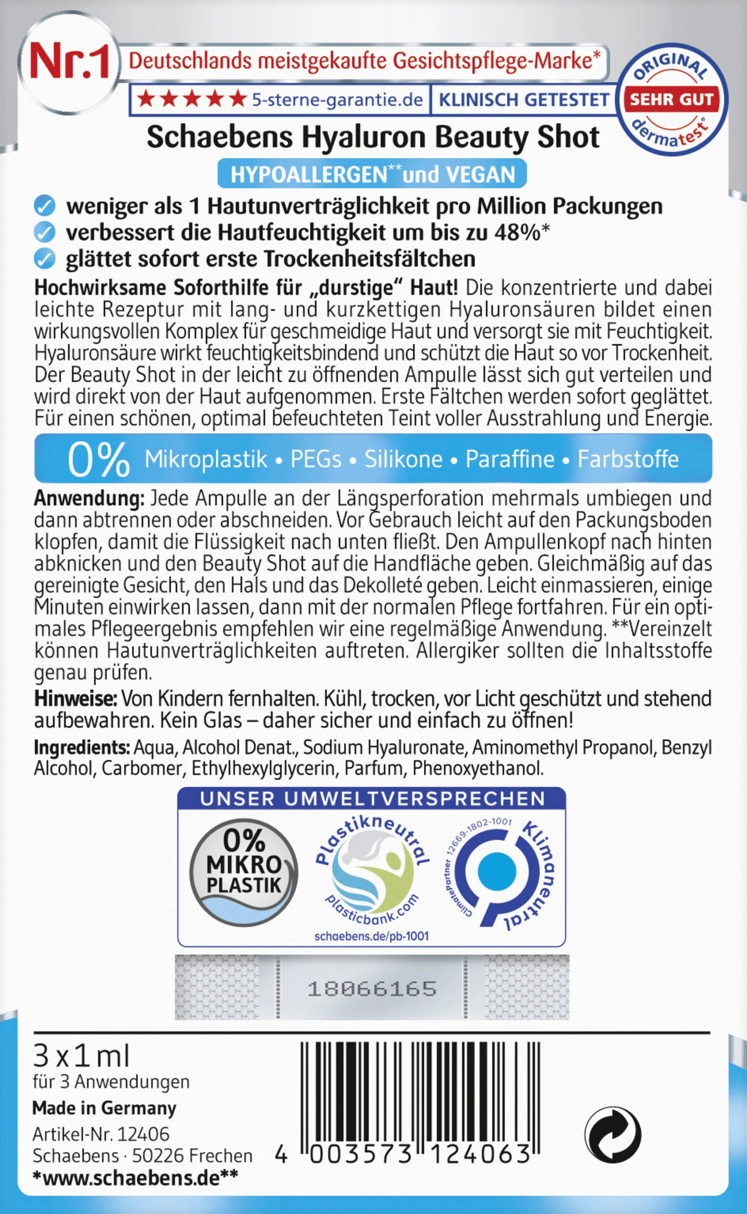 Schaebens Hyaluron Beauty Shot 2 Schaebens Hyaluron Beauty Shot – Bild 2