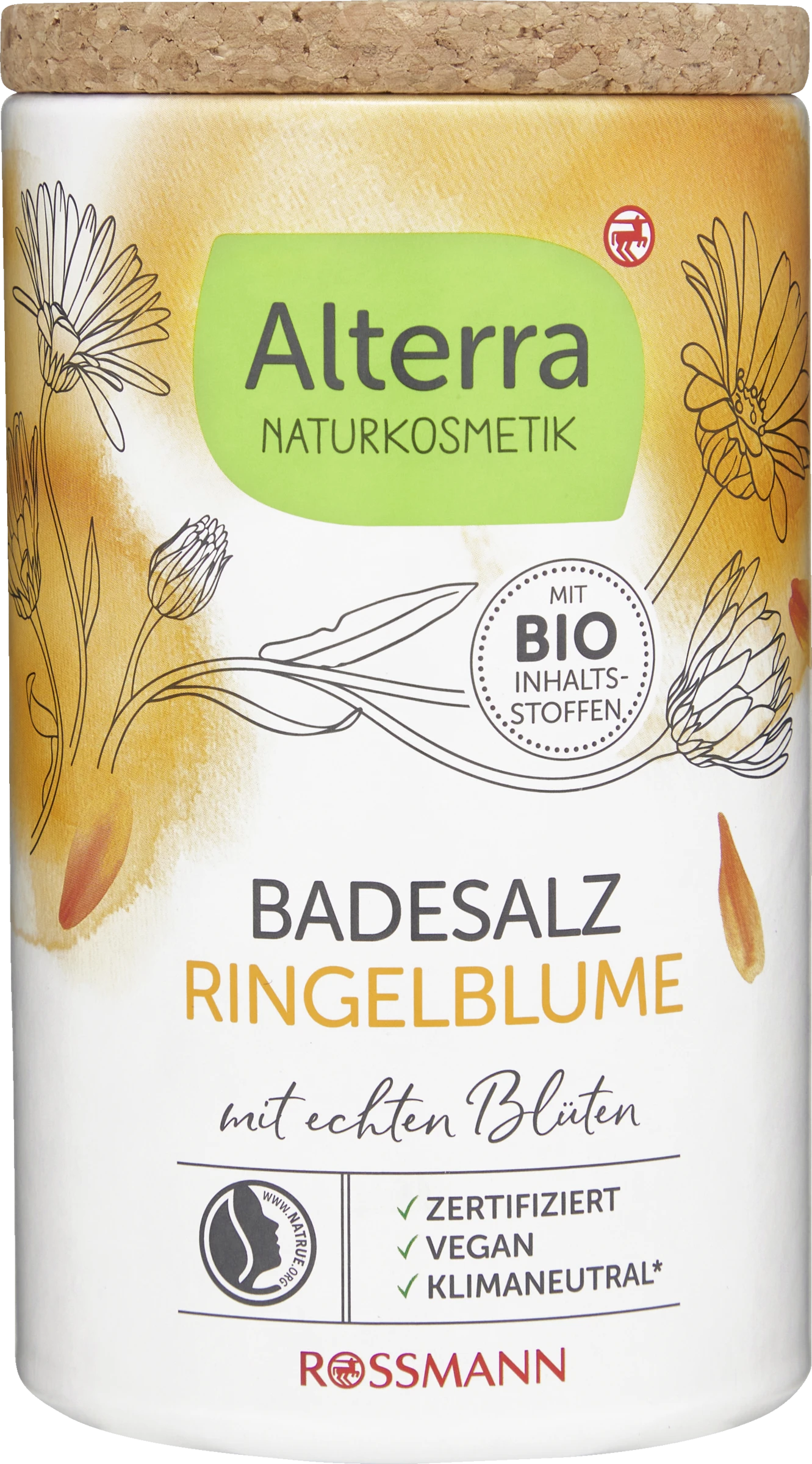 Alterra NATURKOSMETIK Badesalz Ringelblume Mit Echten Blüten 1 Alterra NATURKOSMETIK Badesalz Ringelblume Mit Echten Blüten