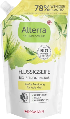 Alterra NATURKOSMETIK Flüssigseife Bio-Zitronengras Nachfüllbeutel