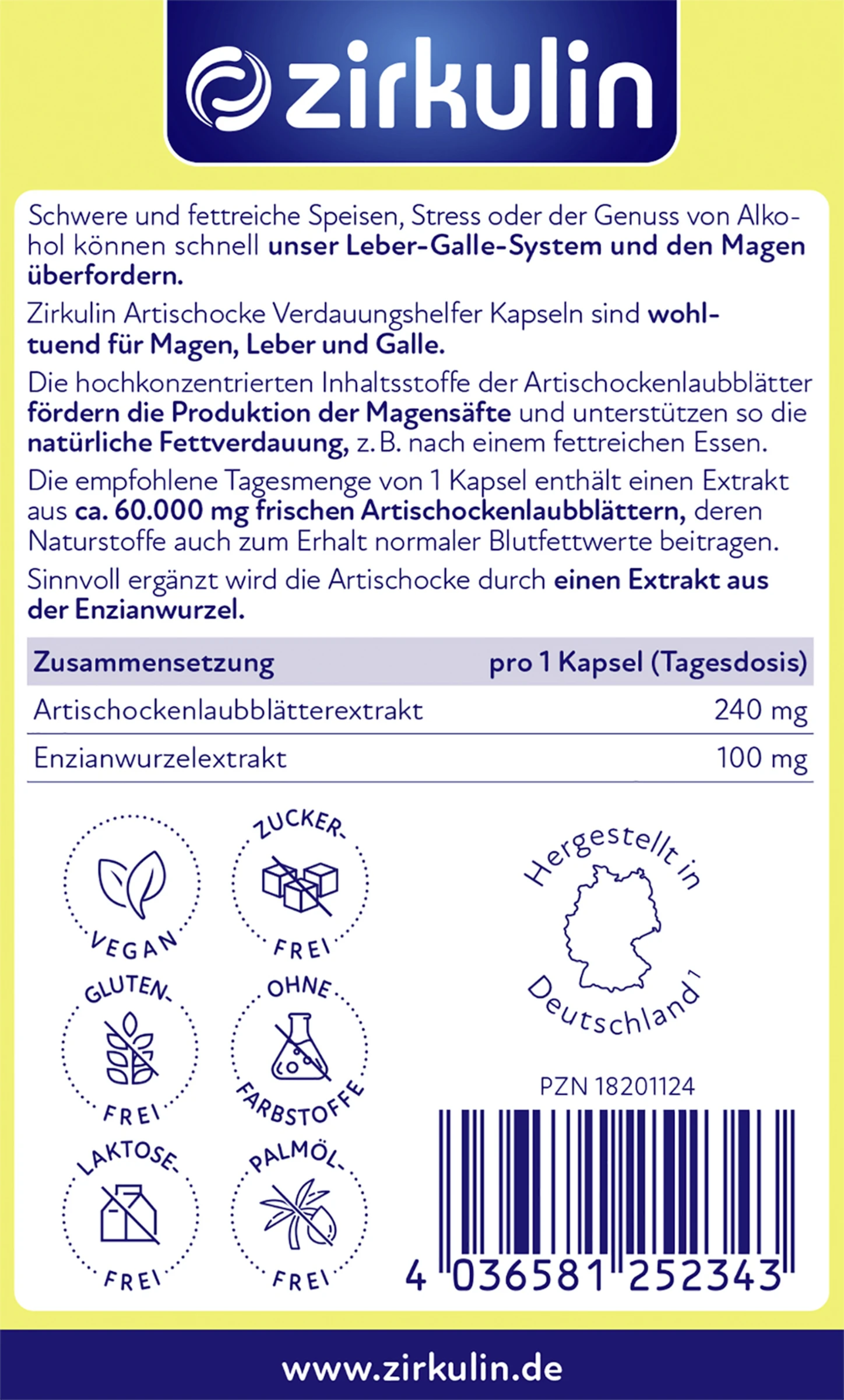 Zirkulin Artischocke Verdauungshelfer Hochdosiert 3 Zirkulin Artischocke Verdauungshelfer Hochdosiert – Bild 3