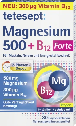 Tetesept Magnesium 500 + B12 Forte