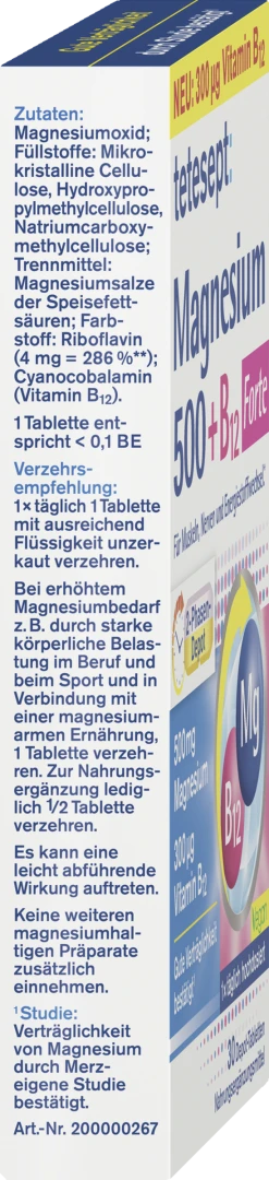 Tetesept Magnesium 500 + B12 Forte -NIVEA SHOP MAM 9669955 SHOP IMAGE 1.4