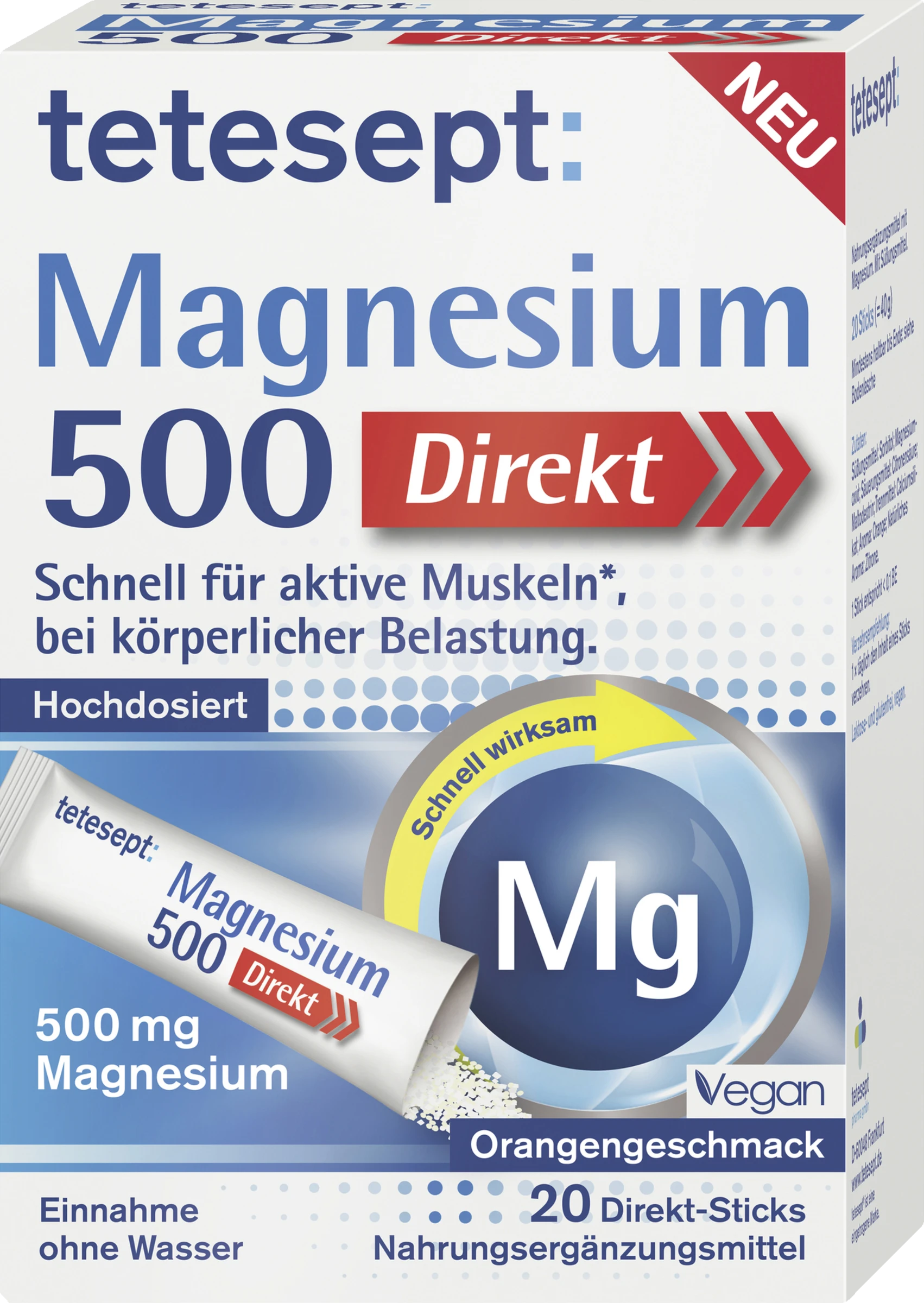 Tetesept Magnesium 500 Direkt-Sticks 1 Tetesept Magnesium 500 Direkt-Sticks