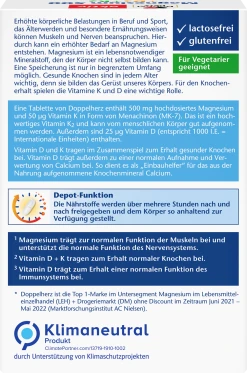 Doppelherz Magnesium 500 + D3 + K2 Depot -NIVEA SHOP MAM 9777342 SHOP IMAGE 1.4