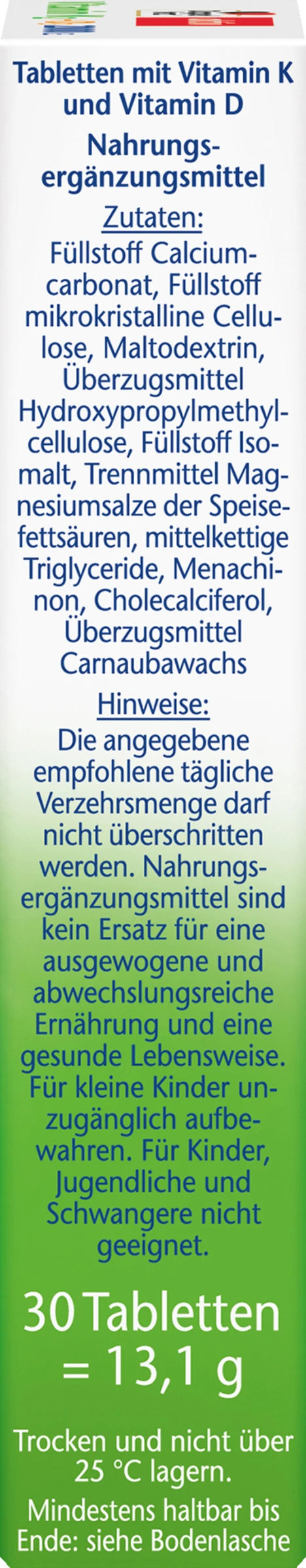 Doppelherz Aktiv Vitamin K2 - D3 2000 I.E. 2 Doppelherz Aktiv Vitamin K2 - D3 2000 I.E. – Bild 2